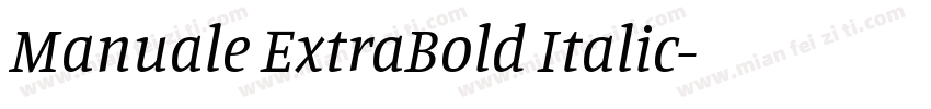 Manuale ExtraBold Italic字体转换